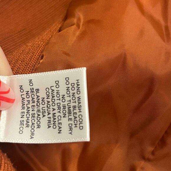 Love Tree Quilted Puffer Vest Medium Orange Sleeveless Jacket - Picture 6 of 6